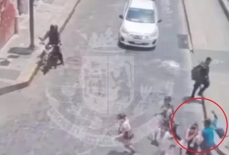 video ataque hacha turista mérida
