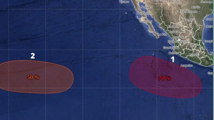 Zonas de baja presión hoy 17 de agosto