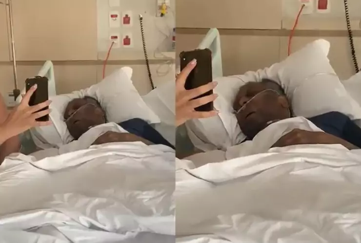 Comparten video de Pelé desde el hospital