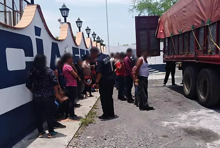 Rescatan 101 migrantes centroamericanos