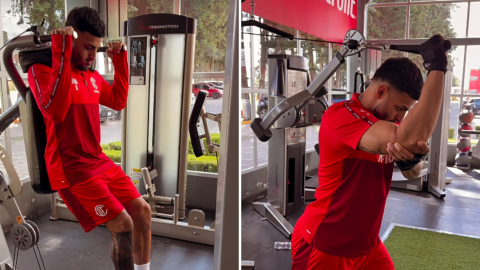 Alexis Vega entrenando