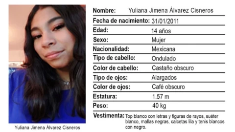 Activan Alerta Amber en Guanajuato: Desaparece Yuliana Jimena Álvarez Cisneros