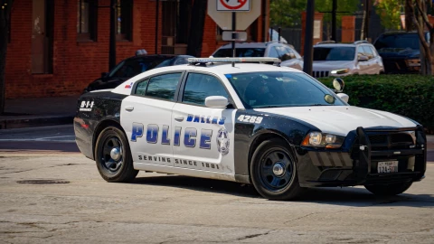 Un coche de la policía de Dallas, en Texas.