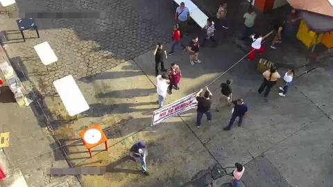 Calles cerrada y tráfico Tuxtla Gutiérrez