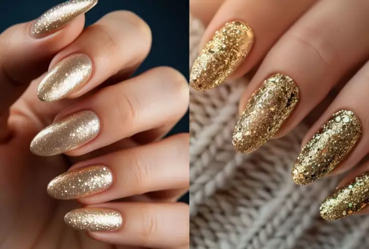 9 modelos de uñas doradas: puedes usarlas en cortas o largas y se verán preciosas.