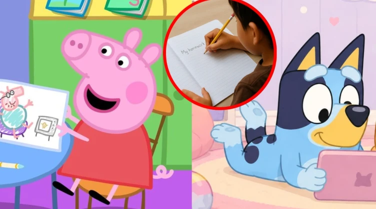 4 capítulos de Bluey y Peppa Pig ideales para que los niños aprendan a hacer su tarea solos