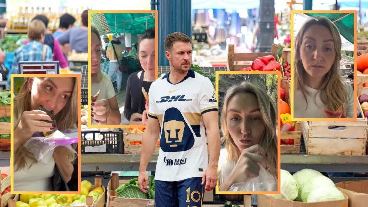 Esposa de Aaron Ramsey va al mercado de la Ciudad de México.