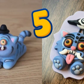 5 ideas de manualidades con arcilla que puedes hacer de Derpy Tiger de las KPop Demon Hunters.png