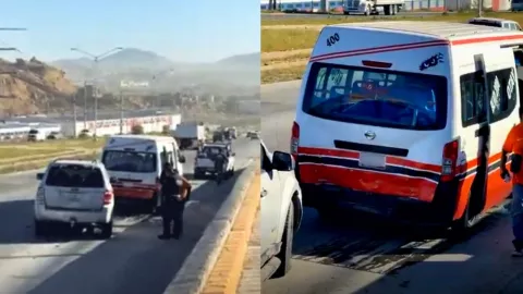 Choque contra transporte público en bulevar 2000 deja lesionados rumbo a Otay