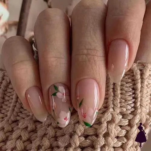 Uñas almendra primavera
