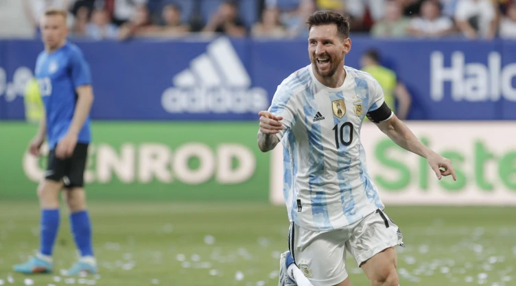 Lionel Messi anota cinco goles con la selección de Argentina