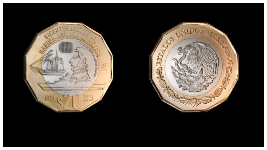la moneda de 20 pesos 2021