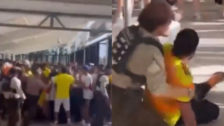 Imágenes de los disturbios y corridas en el ingreso al Hard Rock Stadium de Miami previo a la final de la Copa América