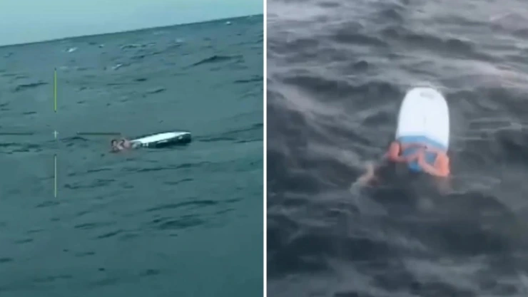 Rescate de padre e hija a la deriva en alta mar de Turquía