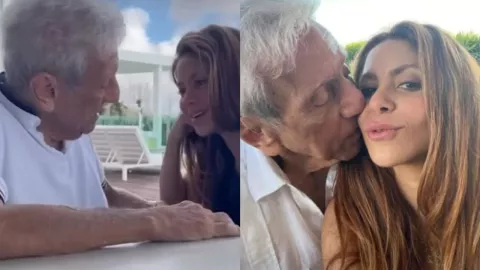 Shakira celebra el cumpleaños 91 de sus papá