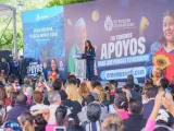 Libia Dennise García Muñoz Ledo, gobernadora de Guanajuato, presenta el programa “Tú Puedes” para emprendedores.