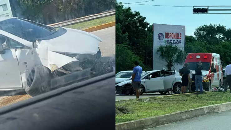 ¡Precaución! Fuerte choque en la avenida 135 en Cancún HOY; esto se sabe del accidente