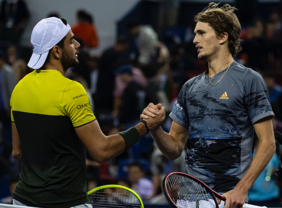Matteo Berrettini y Alexander Zverev en la final del Mutua Madrid Open