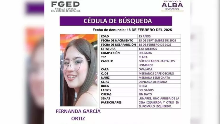 Torreón Piden ayuda para localizar a Fernanda, adolescente desaparecida