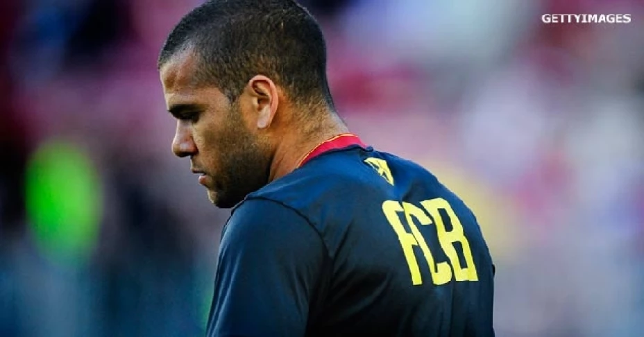 Dani Alves con la camiseta del Barcelona