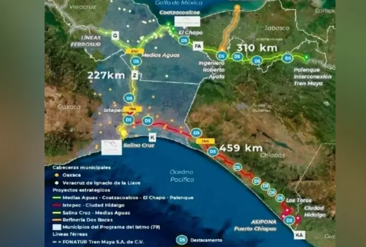 Tramos del Tren Interoceánico