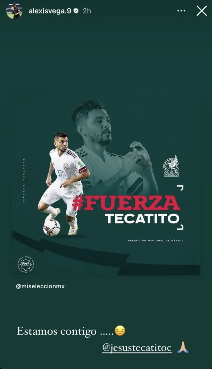Alexis Vega envía mensaje de aliento a Tecatito Corona