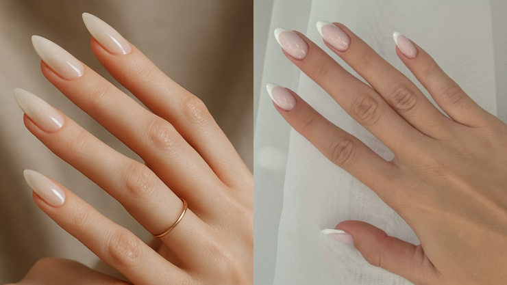 uñas nude lechosas