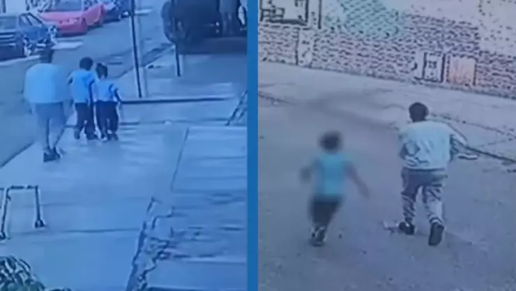 VIDEO_ Asaltan a dos niños en plena luz del día en Perú y uno de ellos enfrenta al ladrón.