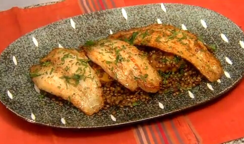 pescado con lentejas, que hay de comer