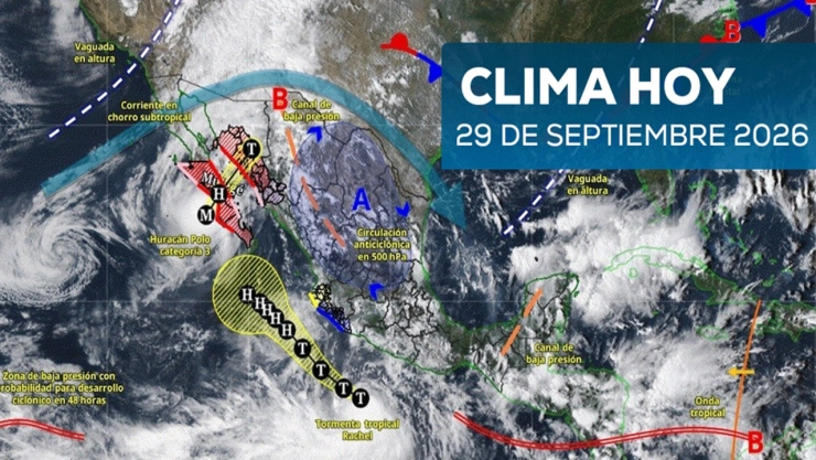 ¡Alerta por lluvias! Huracán _Polo_, tormenta tropical _Rachel_ y monzón amenazan el clima en México.jpg