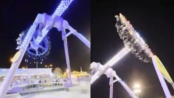 VIDEO | Se desploma juego mecánico en Taif, Arabia Saudita; reportan 23 heridos