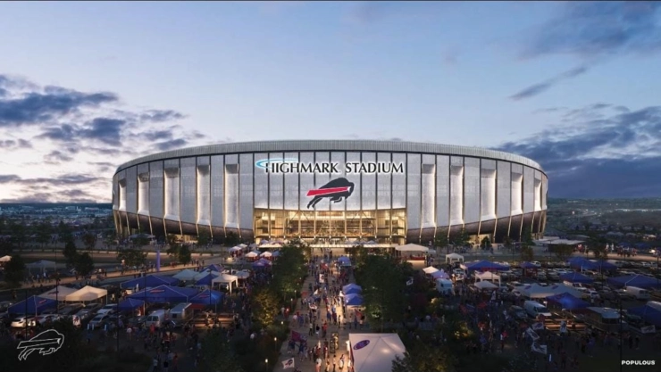 El nuevo diseño del Highmark Stadium de los Buffalo Bills de Nueva York