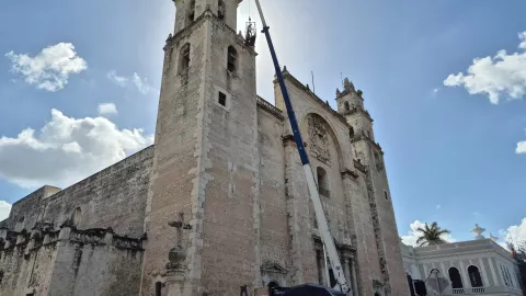 Catedral de Mérida recibe mantenimiento; lo que deben saber los feligreses