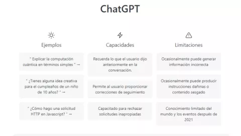 Esto es lo que te puede encontrar en el chat gpt