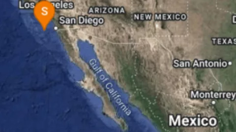 Se registra un sismo en Playas de Rosarito hoy lunes 15 de enero de 2024