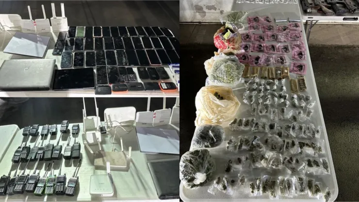 Las drogas y equipo tecnológico que tenían los reos en el Centro Penitenciario de Aguaruto, Culiacán