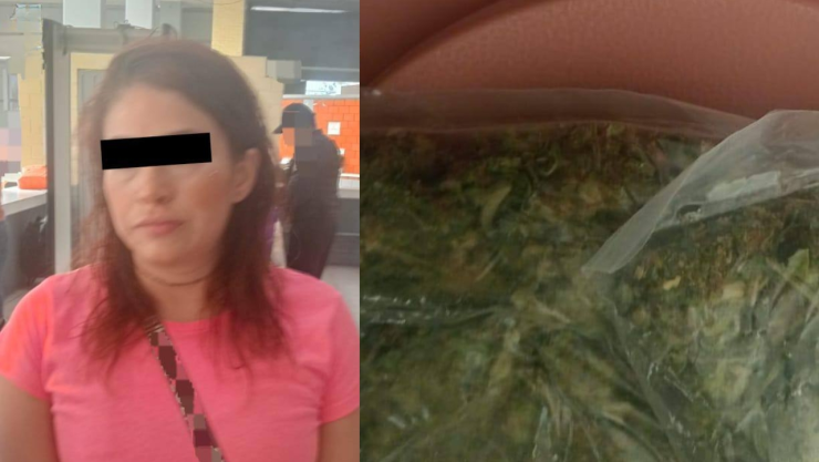 marihuana en zapato