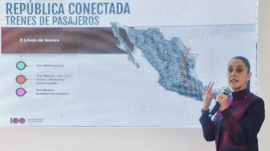 Sheinbaum, red de trenes.