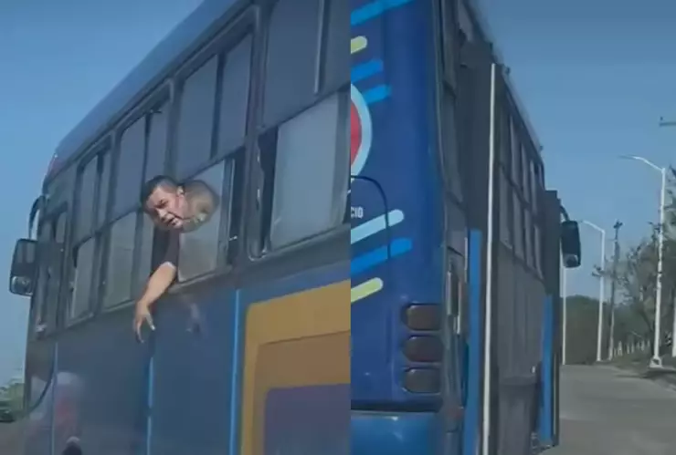 Chofer de camión intenta intimidar a conductor de auto particular