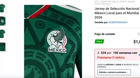 Así es la camisa de la Selección Mexicana que vende Elektra