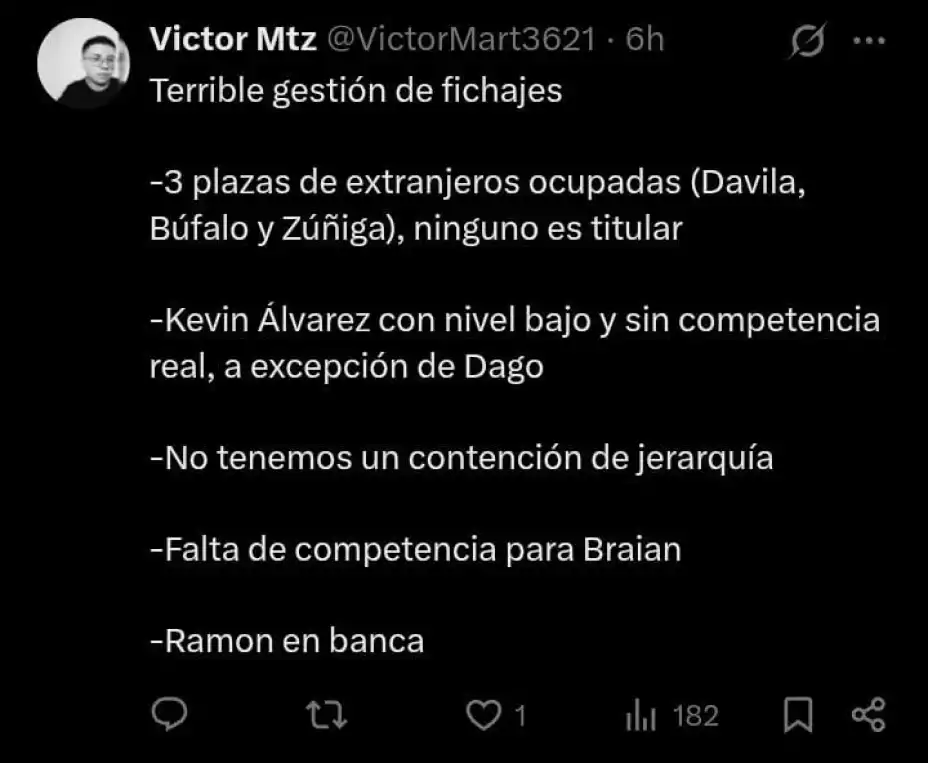 Peores jugadores del América