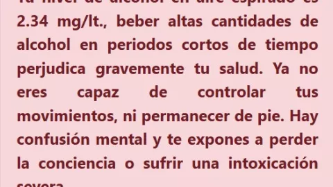 Niveles de alcohol para pasar el alcoholímetro