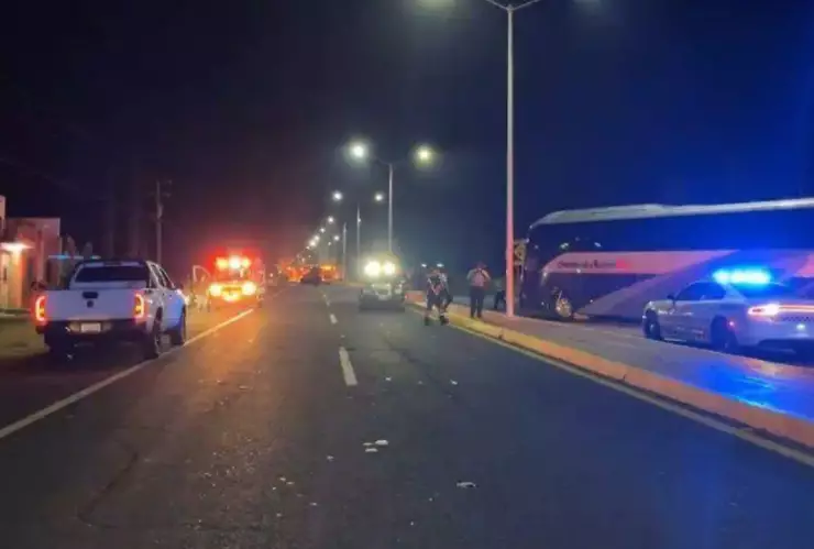 Asaltan autobus en carretera.