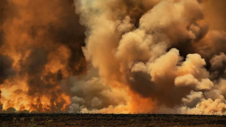 Incendio en pastizal de Tultepec Edomex