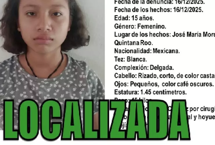 ¡Tras 5 días desaparecida! Localizan a Merly Tec Manzanero, adolescente desaparecida en Quintana Roo