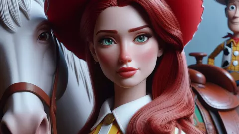 Así se vería Jessie de Toy Story en la vida real según Inteligencia Artificial 2