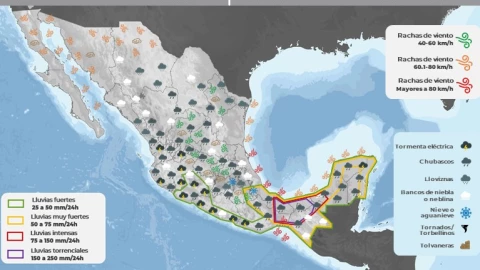 Clima en México 1 de noviembre de 2023