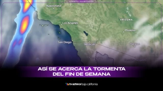 Así se acerca al lluvia del fin de semana.