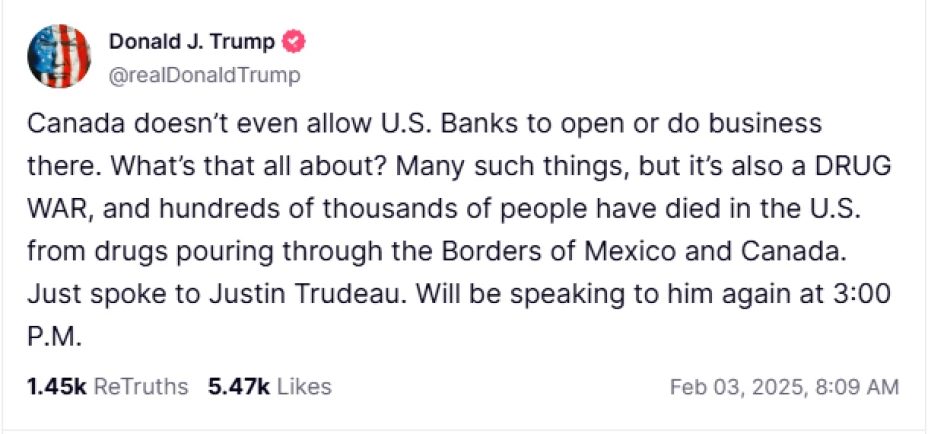 Trump aseguró que ya habló con Trudeau