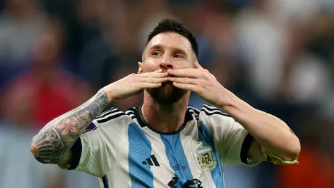 Lionel Messi con la selección de Argentina